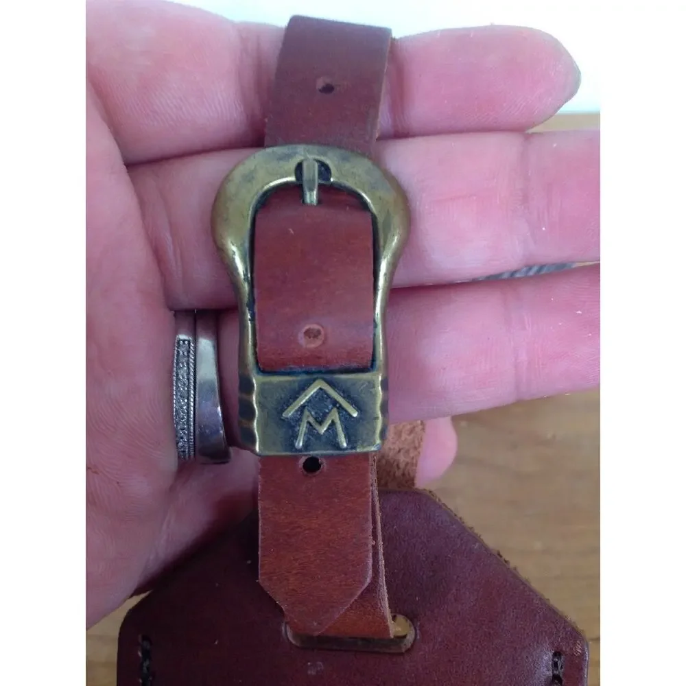 New NIB Vintage Pair of 80s 90s Marlboro Trail Leather Luggage Address Tags